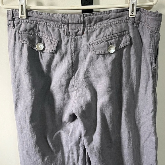 Sea Lily Imperfection Purple Linen Pants Sz Med - Picture 7 of 10